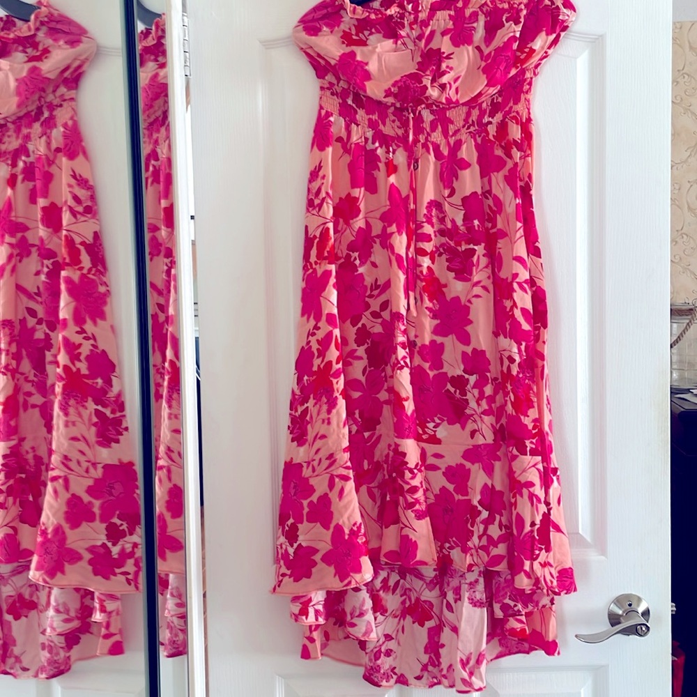 YAYA Highlow strapless dress M